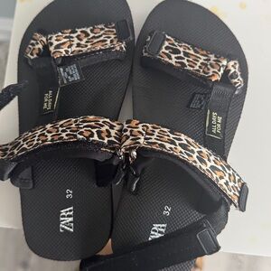 Zara cheetah print sandals